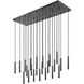 Forest Linear Chandelier Ceiling Light in Matte Black