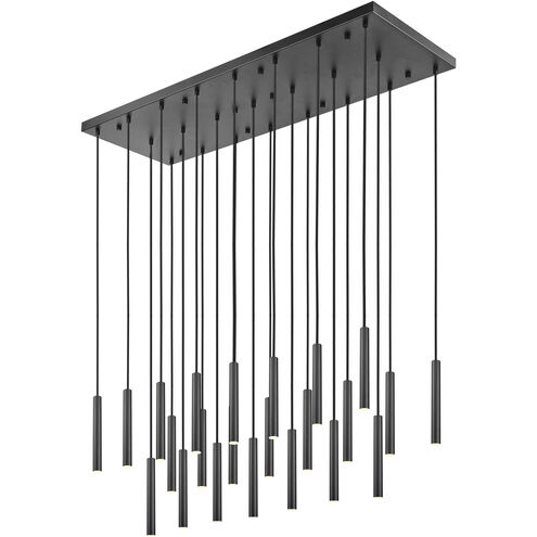 Forest Linear Chandelier Ceiling Light in Matte Black