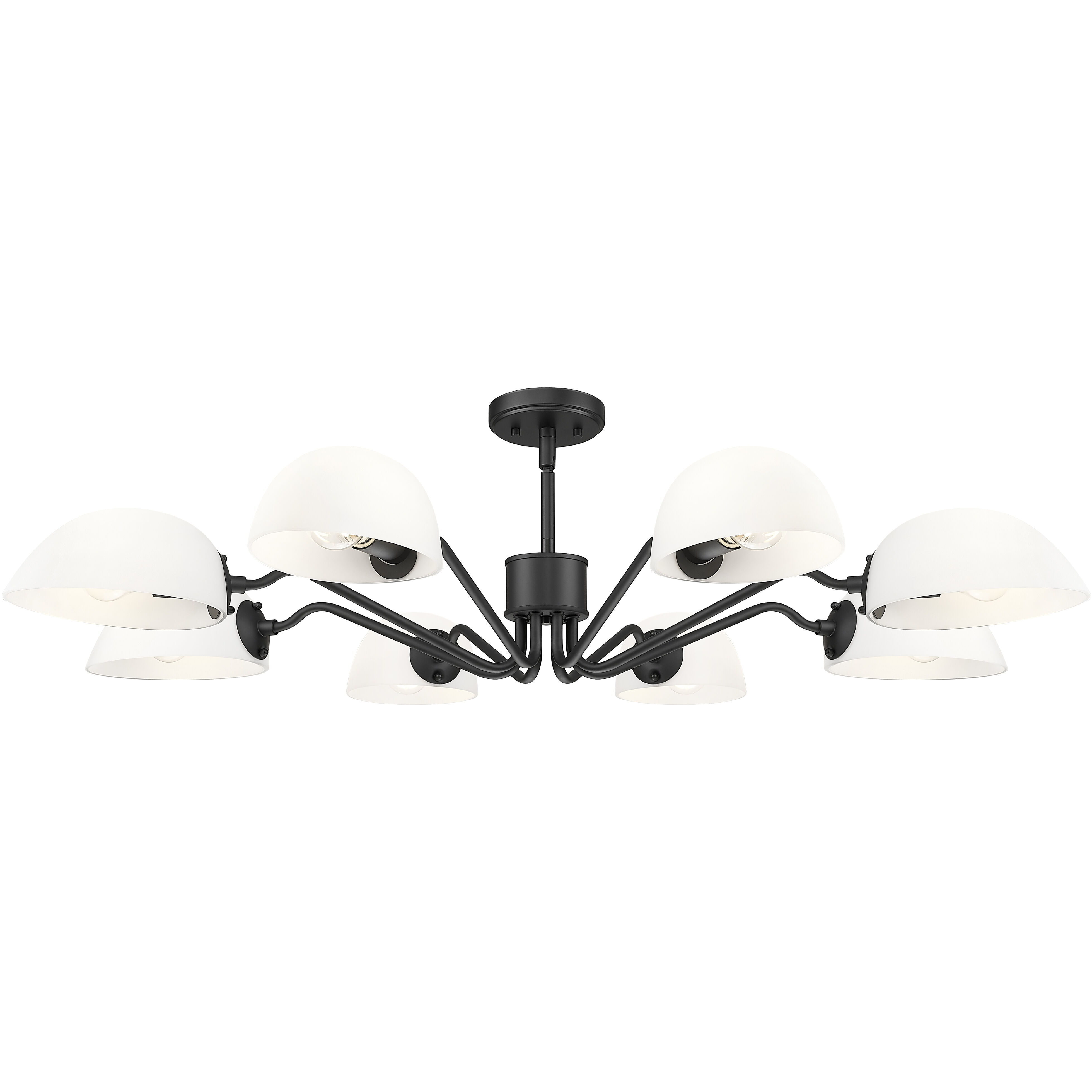 Breton 8 Light 46 inch Matte Black Chandelier Ceiling Light