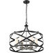Malcalester 6 Light 24 inch Matte Black and Brushed Nickel Chandelier Ceiling Light