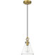 Harper 1 Light 8 inch Rubbed Brass Pendant Ceiling Light