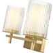 Grayson 2 Light 16 inch Modern Gold Vanity Wall Light
