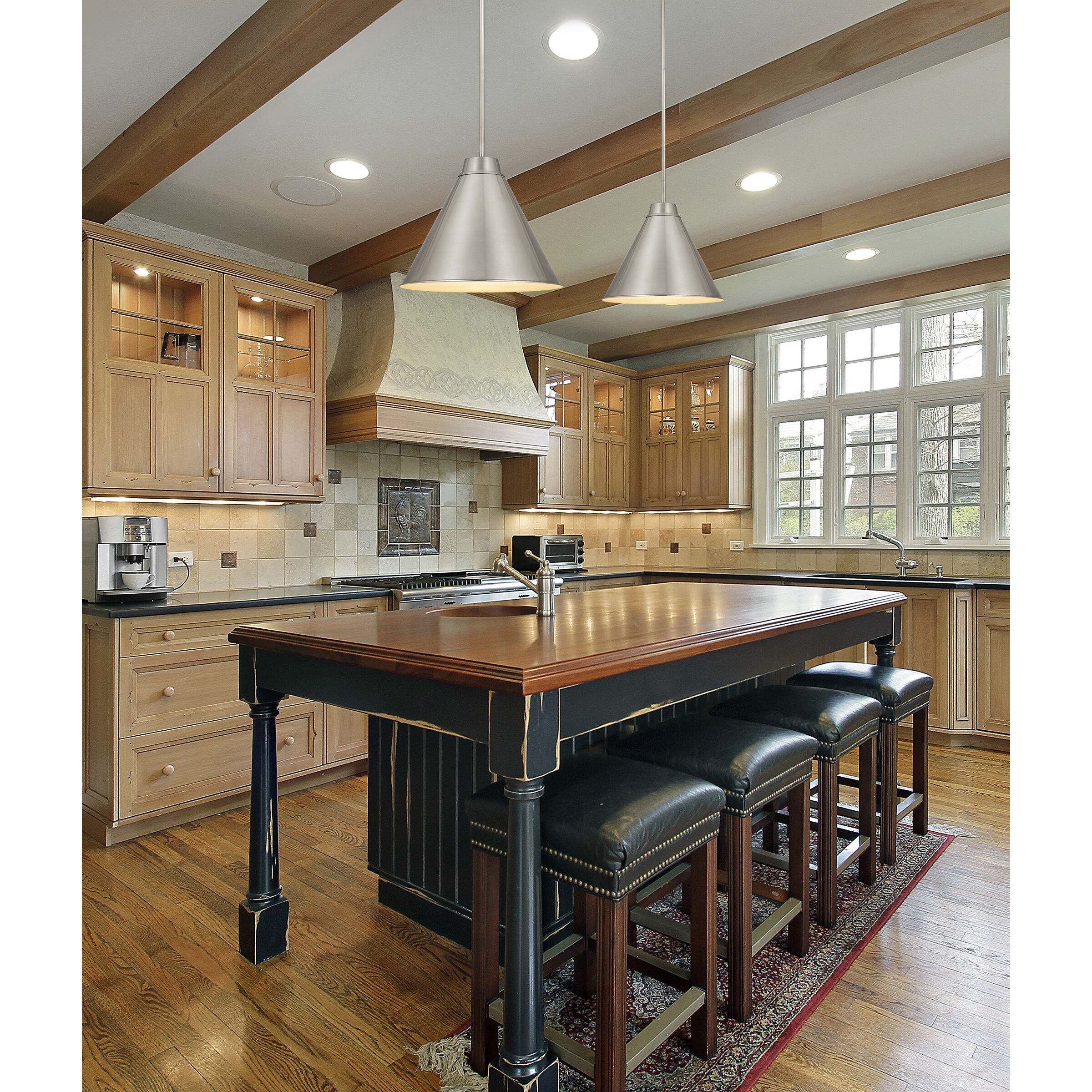 Eaton 1 Light 18 inch Brushed Nickel Pendant Ceiling Light