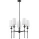 Emily 5 Light 28 inch Matte Black Chandelier Ceiling Light