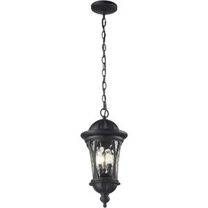 Doma 3 Light 9 inch Black Outdoor Chain Mount Ceiling Fixture
