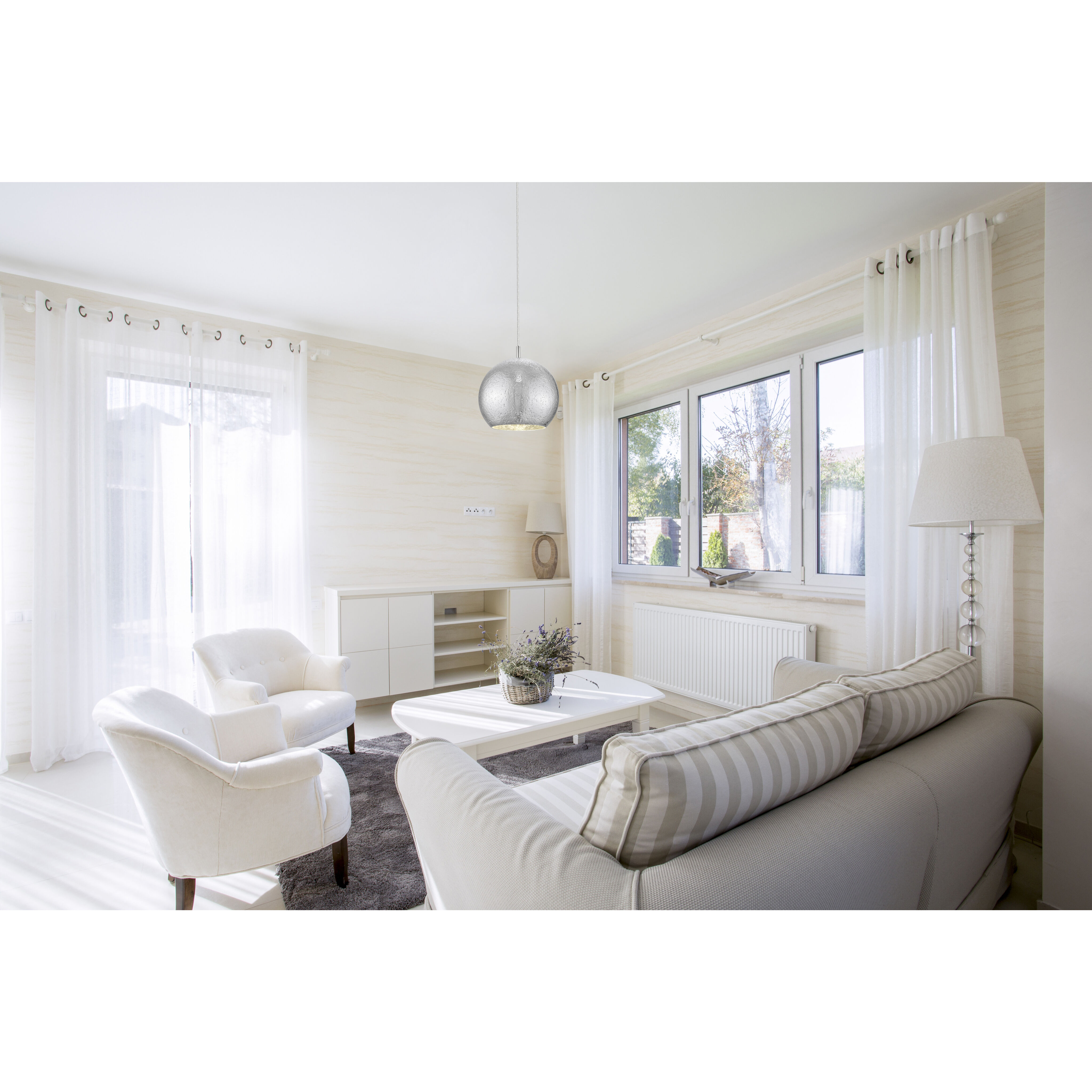 Nimbus 1 Light 12 inch Chrome Pendant Ceiling Light