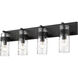 Fontaine 4 Light 34 inch Matte Black Vanity Wall Light