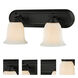 Lagoon 2 Light 18 inch Matte Black Vanity Wall Light