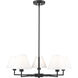 Leila 5 Light 34 inch Matte Black Chandelier Ceiling Light