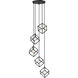 Vertical 5 Light 20.5 inch Matte Black/Brushed Nickel Chandelier Ceiling Light