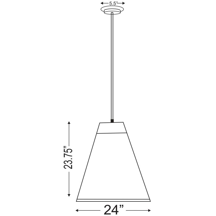 Eaton 1 Light 24 inch Rubbed Brass Pendant Ceiling Light
