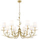 Aslin 8 Light 42 inch Gold Leaf Chandelier Ceiling Light