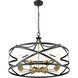 Malcalester 8 Light 30 inch Matte Black and Olde Brass Chandelier Ceiling Light