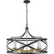 Malcalester 8 Light 30 inch Matte Black and Olde Brass Chandelier Ceiling Light