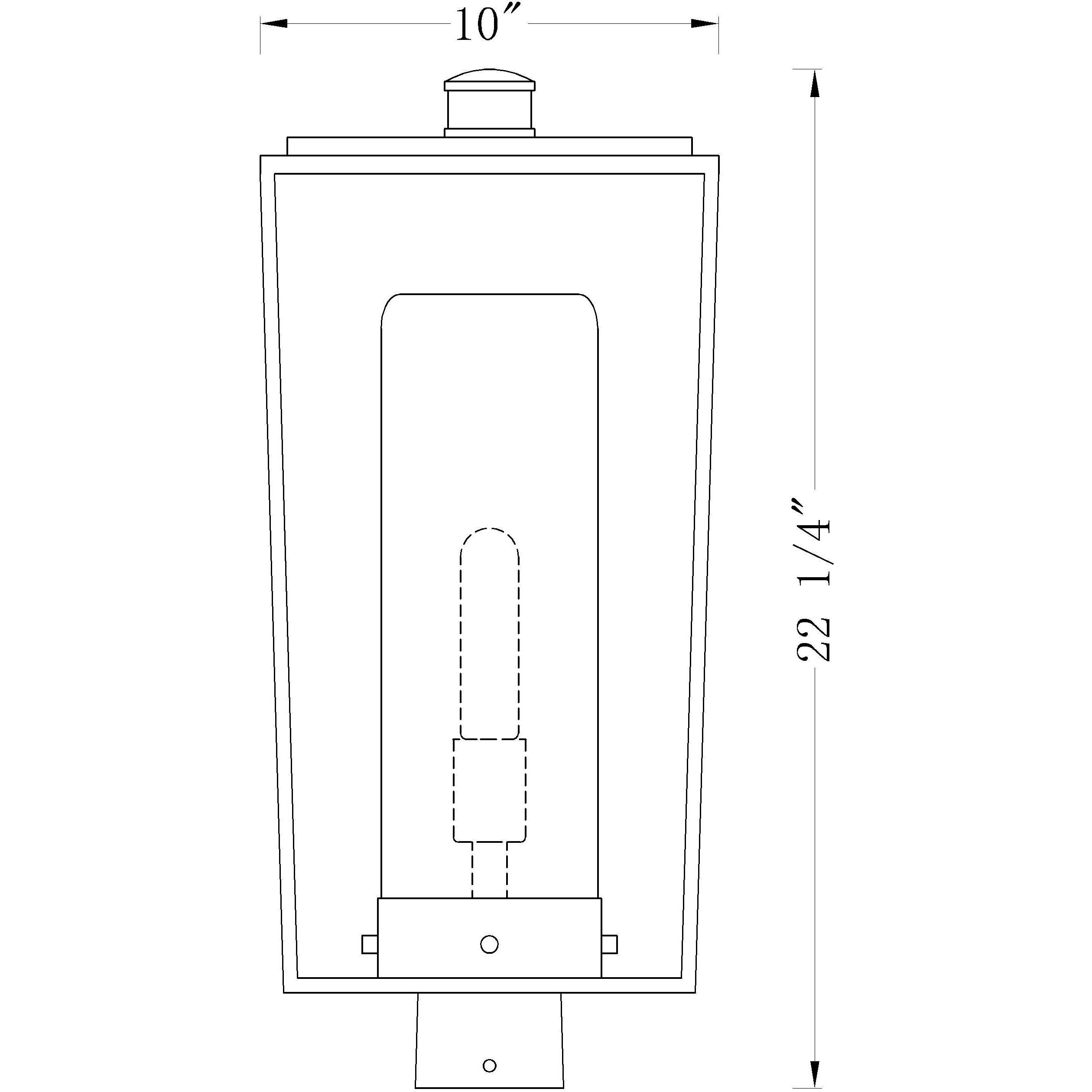 Sheridan 1 Light 22.25 inch Black Outdoor Post Mount Fixture