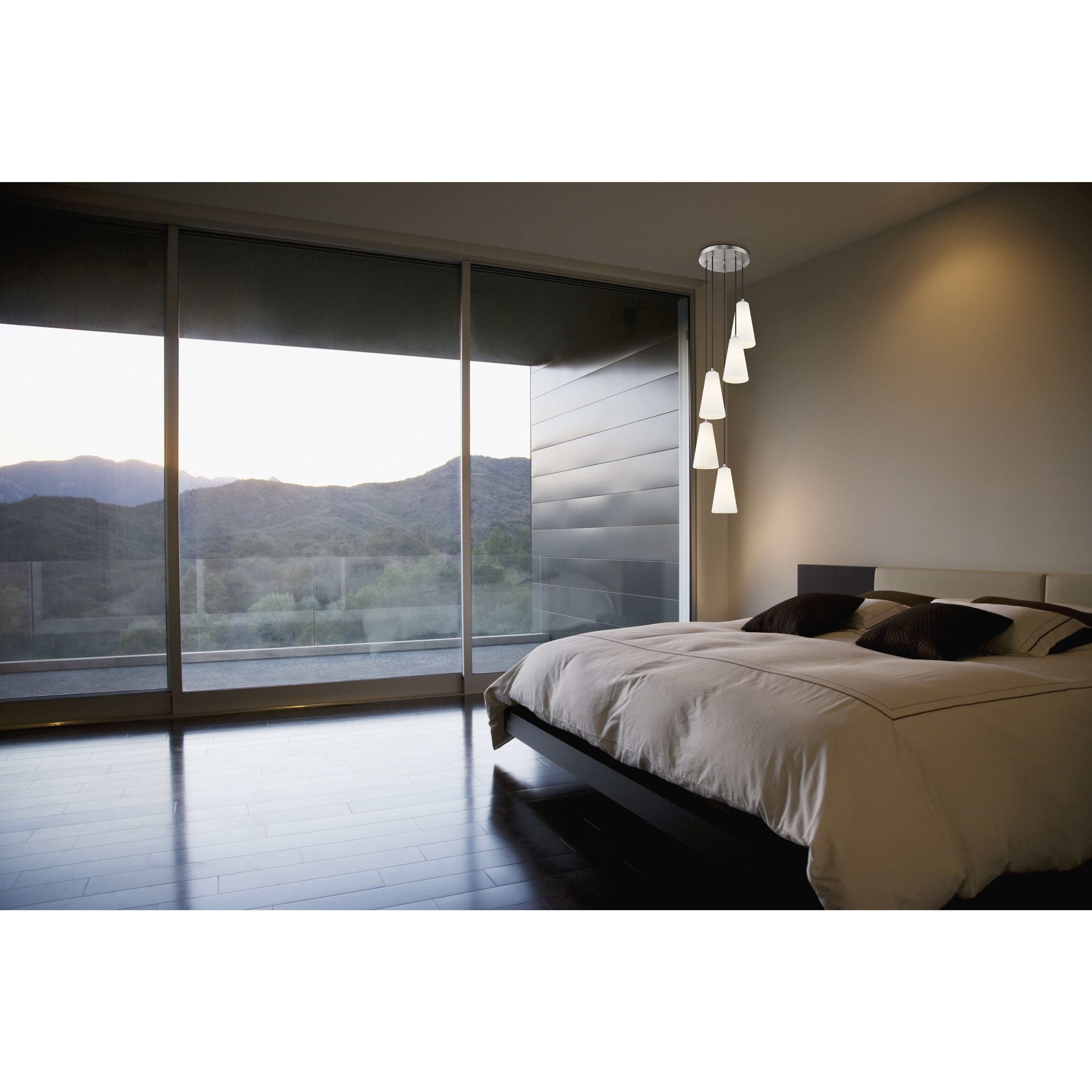 Farrell 5 Light 12 inch Brushed Nickel Chandelier Ceiling Light