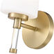 Henri Vanity Wall Light in Modern Gold