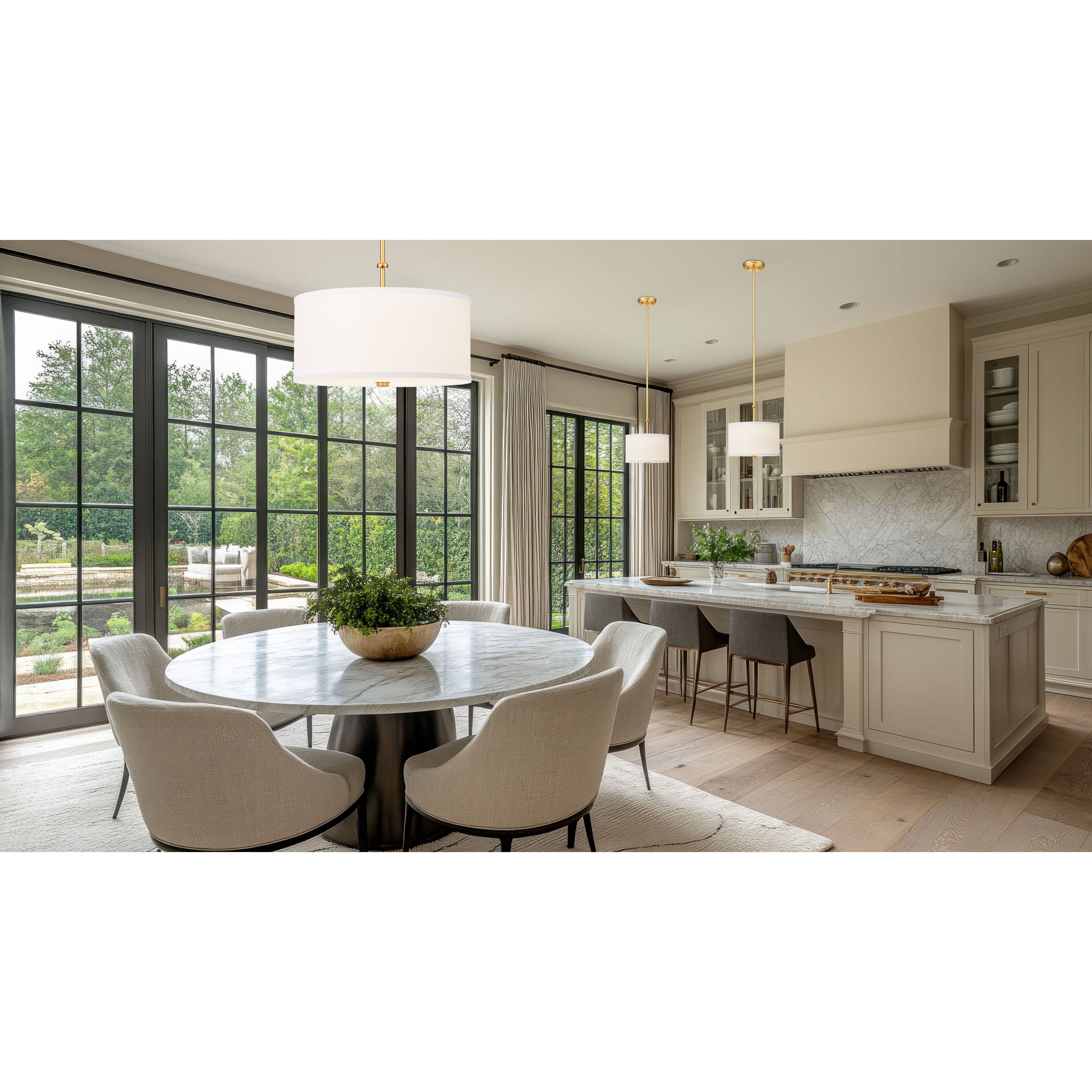 Linden LED 18 inch Modern Gold Pendant Ceiling Light