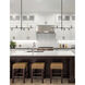 Calumet 5 Light 38 inch Matte Black and Polished Nickel Linear Chandelier Ceiling Light