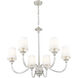 Katerina 6 Light 32 inch Brushed Nickel Chandelier Ceiling Light