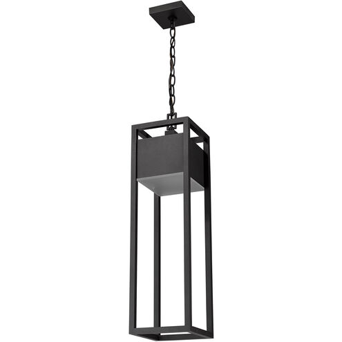 Barwick LED 7 inch Black Outdoor Chain Mount Ceiling Fixture