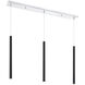 Forest LED 46 inch Chrome Linear Chandelier Ceiling Light in 3, 20, Matte Black Steel