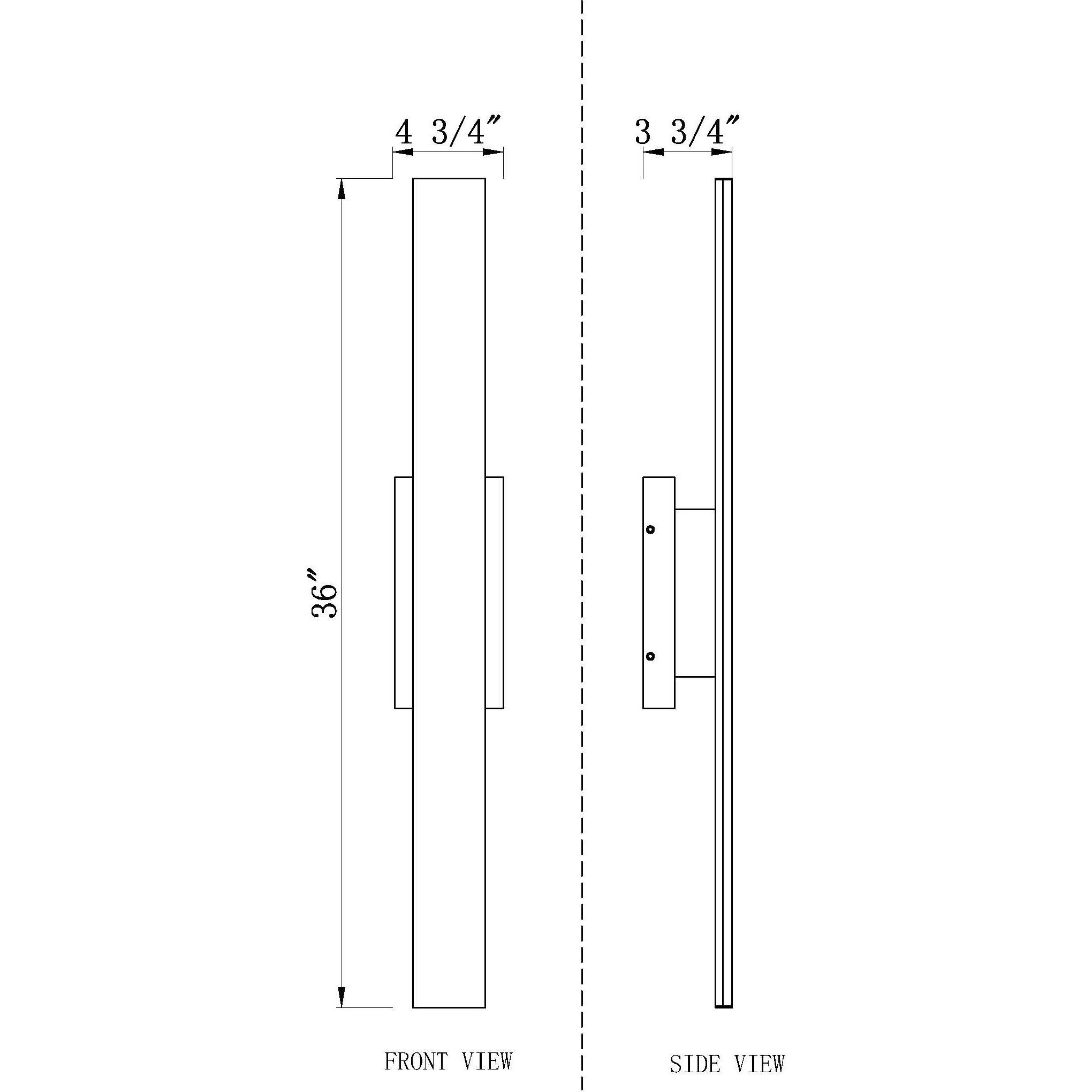 Stylet LED 3.75 inch Sand Black Outdoor Wall Light