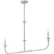 Tova 2 Light 45.75 inch Brushed Nickel Linear Chandelier Ceiling Light