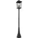 Beacon 4 Light 113.25 inch Black Outdoor Post Mounted Fixture