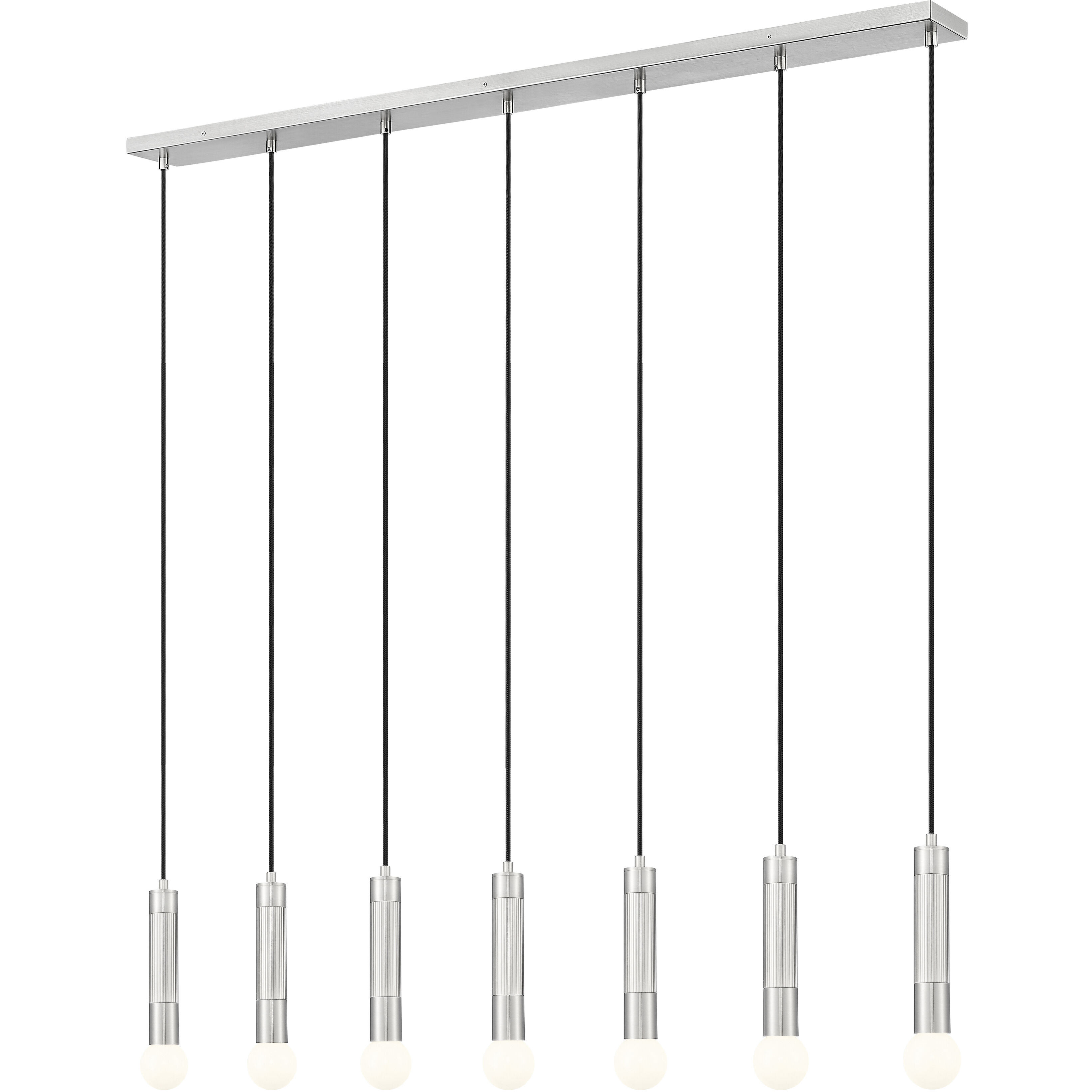 Stari Linear Chandelier Ceiling Light in Brushed Nickel