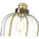 Burren 1 Light 12.25 inch Bronze and Brass Pendant Ceiling Light