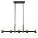 Artemis 10 Light 40 inch Matte Black Linear Chandelier Ceiling Light