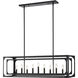 Easton 9 Light 44 inch Matte Black Linear Chandelier Ceiling Light