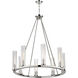 Beau 8 Light 33 inch Polished Nickel Chandelier Ceiling Light