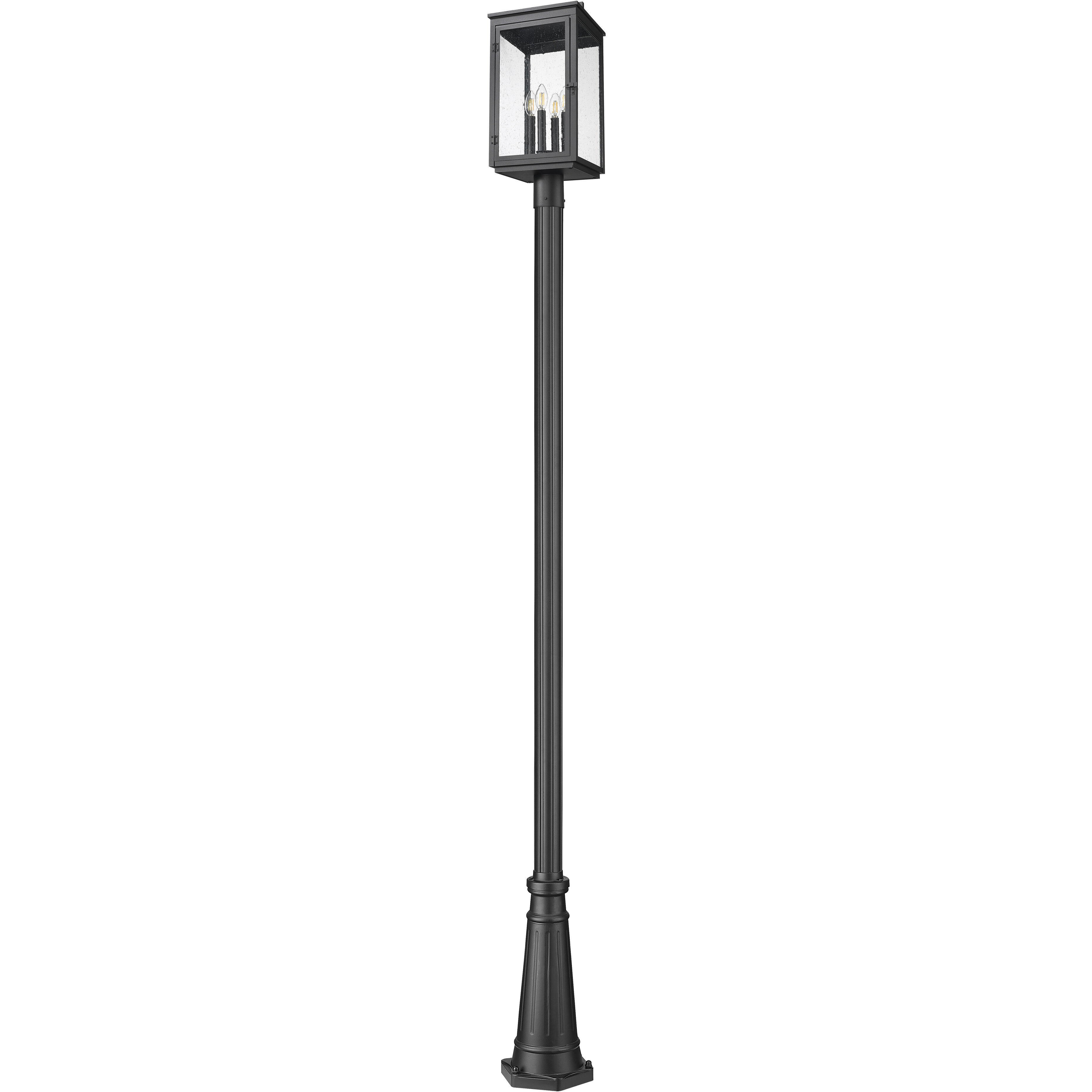 Hartwell 4 Light 116.75 inch Sand Black Outdoor Post Mounted Fixture