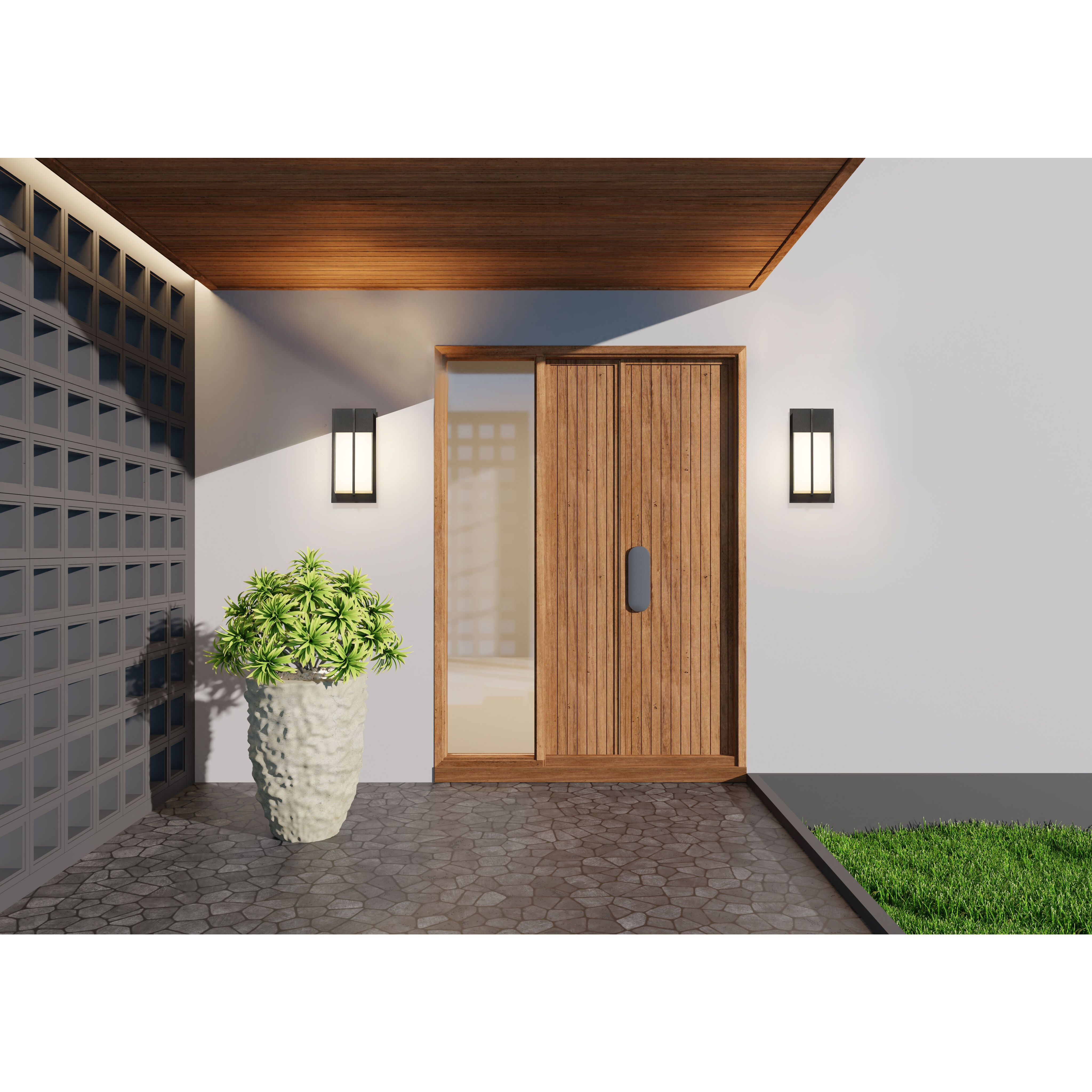 Nyx Outdoor Wall Light in Black, LED