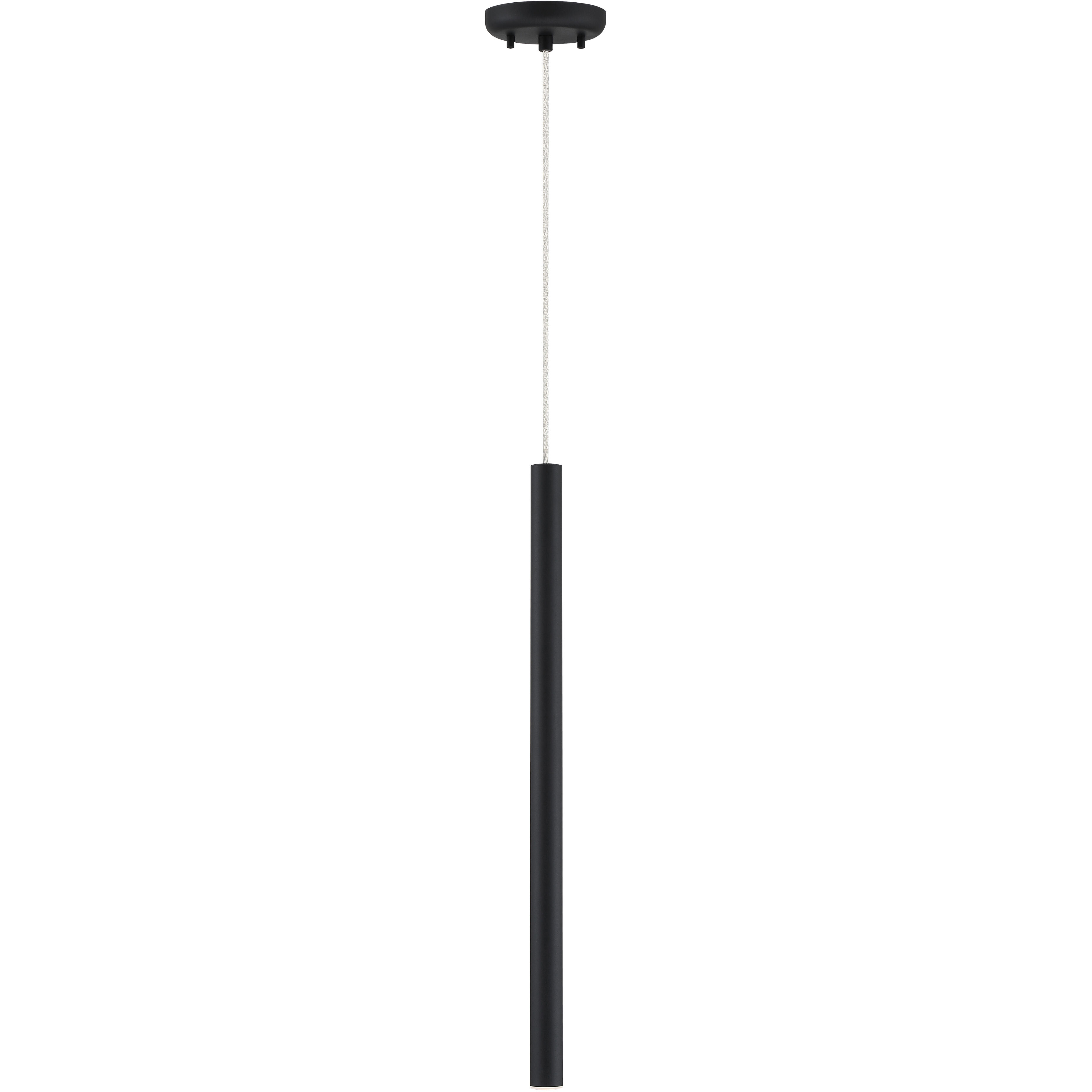 Forest LED 4.75 inch Matte black Pendant Ceiling Light in 1, 3, Matt black Steel