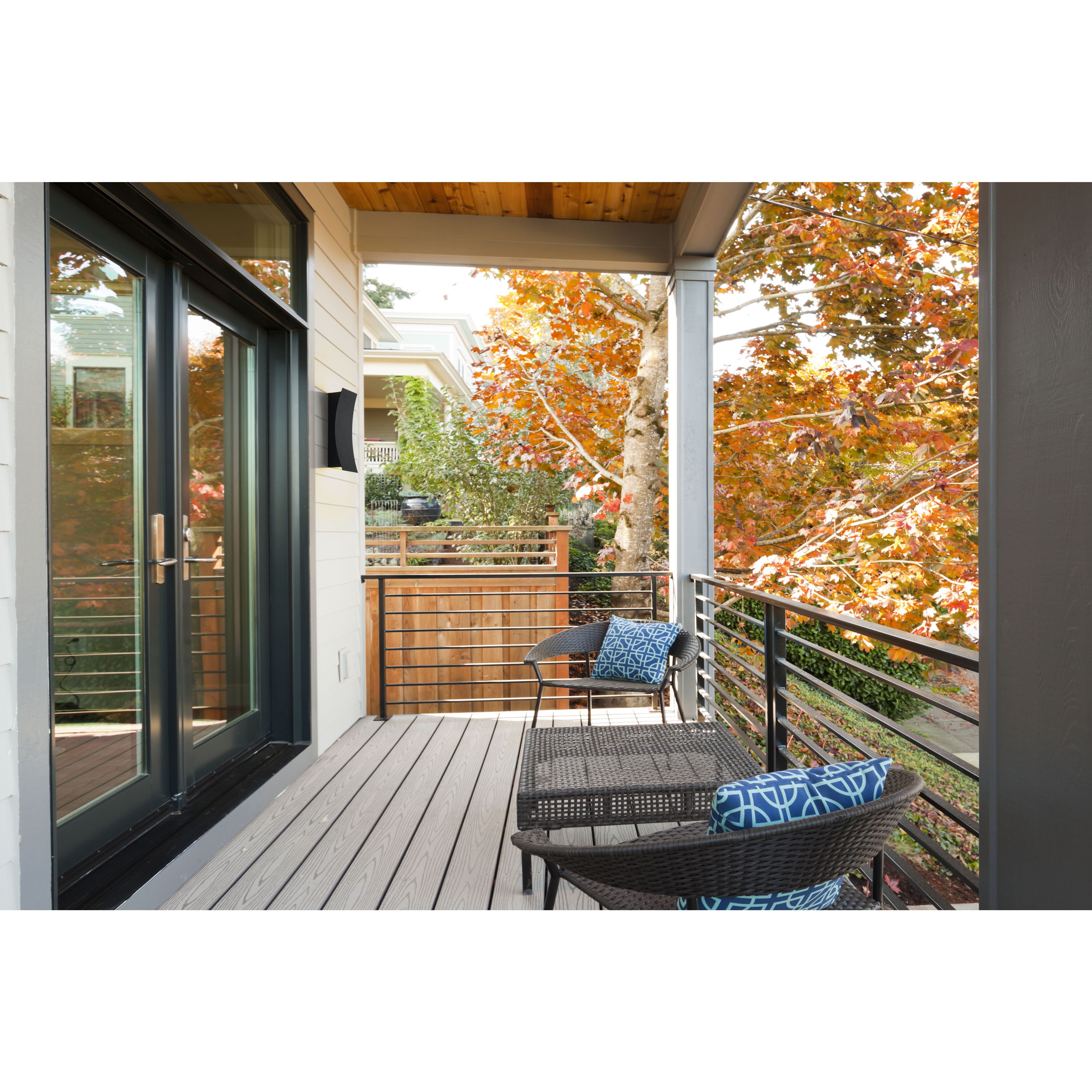 Landrum LED 12 inch Black Outdoor Wall Light