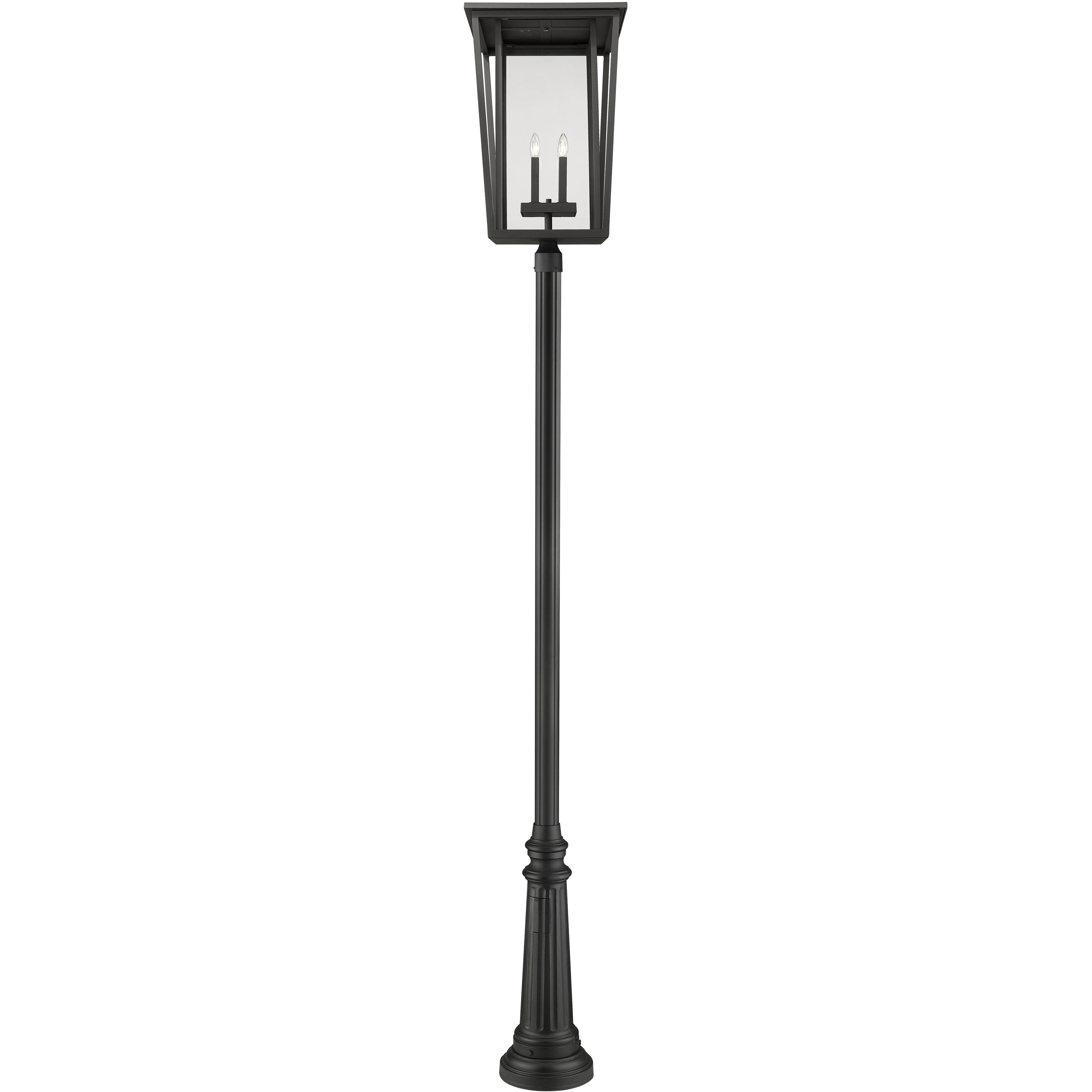 Seoul 4 Light 125.5 inch Black Outdoor Post Mounted Fixture