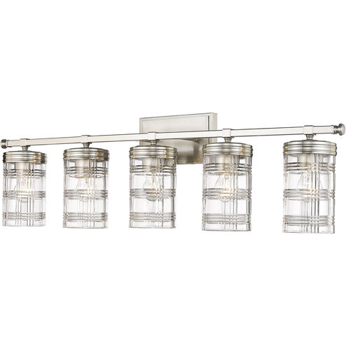 Archer 5 Light 38 inch Brushed Nickel Vanity Wall Light