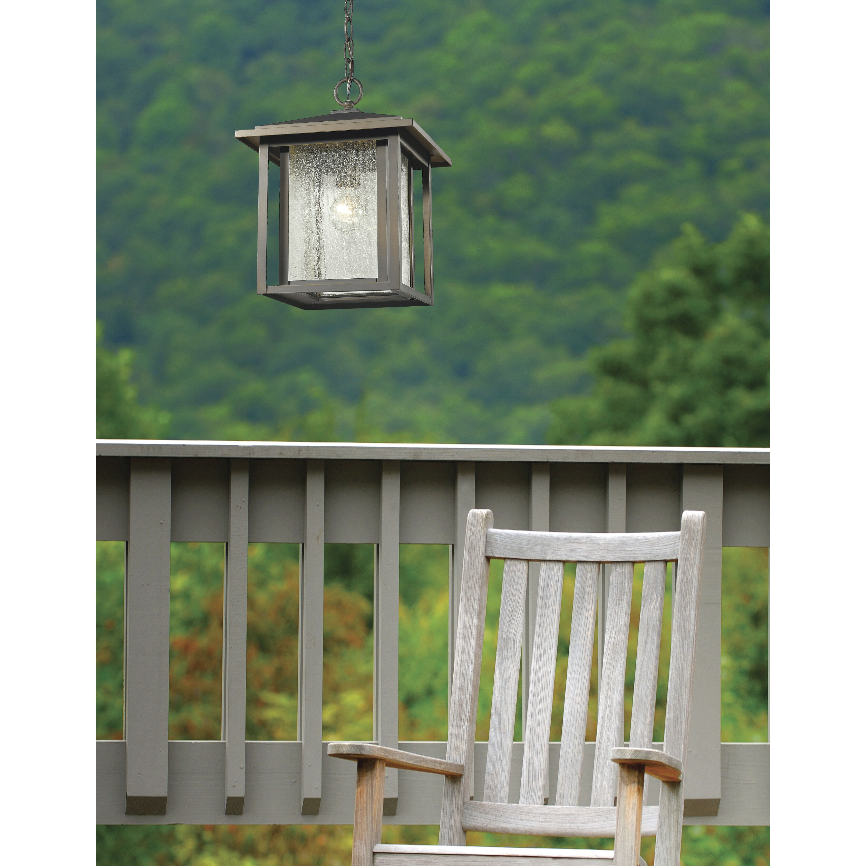 Aspen 1 Light 11 inch Oil Rubbed Bronze Outdoor Chain Mount Ceiling Fixture