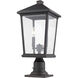 Beacon 2 Light 21.5 inch Oil Rubbed Bronze Outdoor Pier Mounted Fixture in 8.25