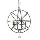 Tull 6 Light 24 inch Matte Black Chandelier Ceiling Light