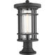 Jordan 1 Light 19.75 inch Black Outdoor Pier Mounted Fixture