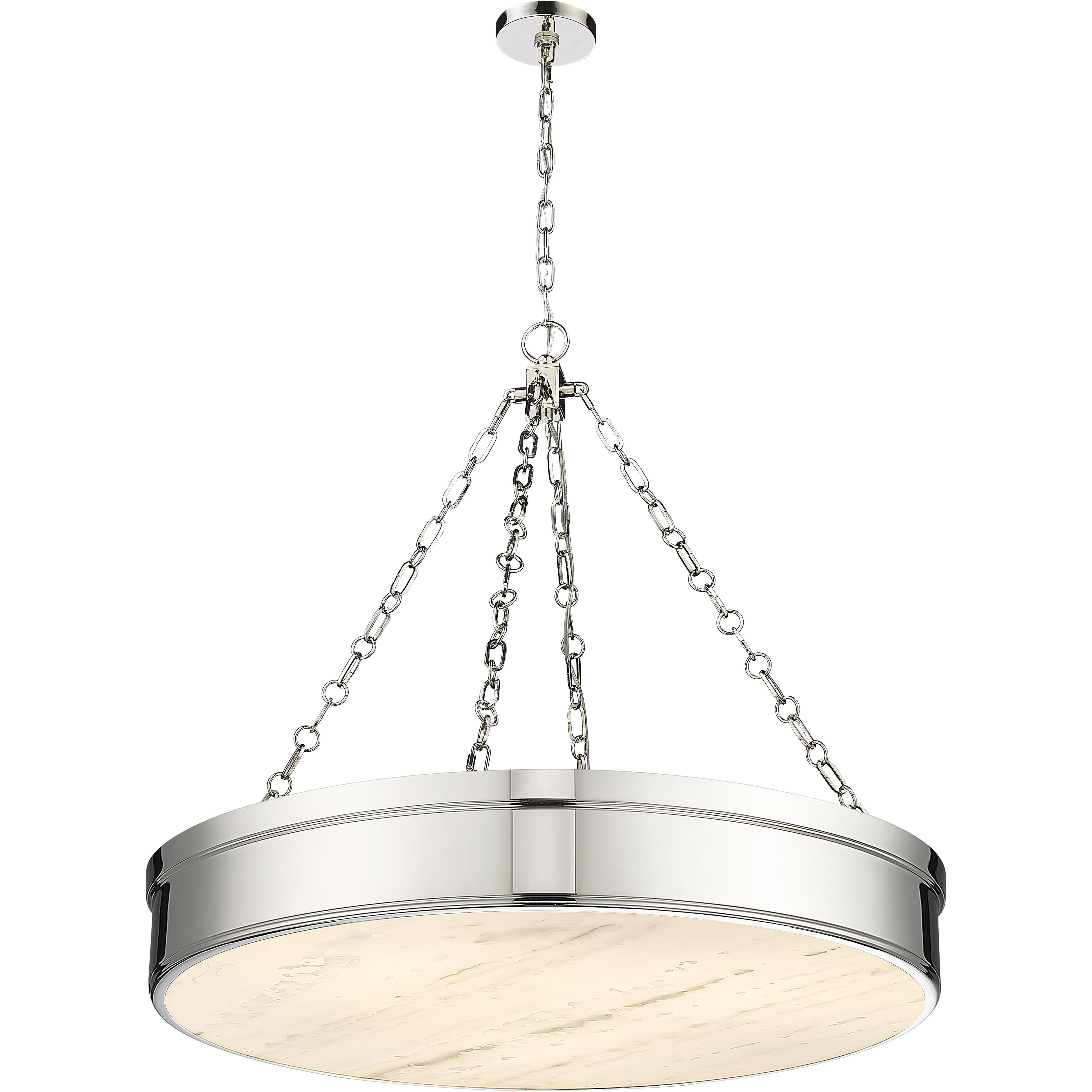 Anders LED 33 inch Polished Nickel Chandelier Ceiling Light