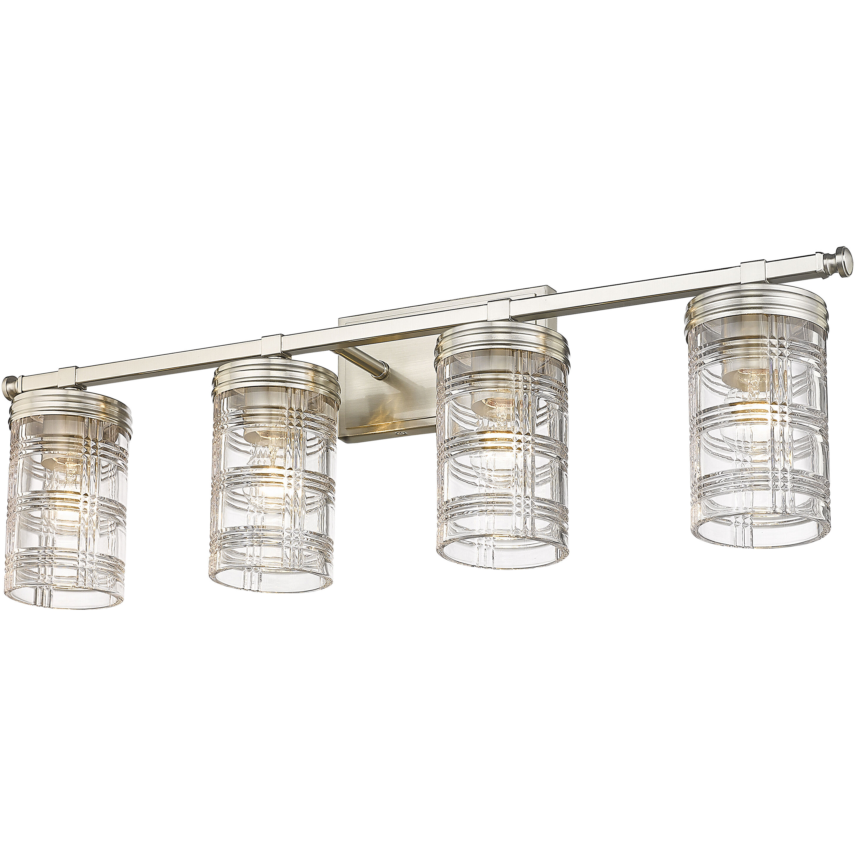 Archer 4 Light 32.75 inch Brushed Nickel Vanity Wall Light