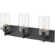 Savannah 3 Light 23 inch Bronze Vanity Wall Light