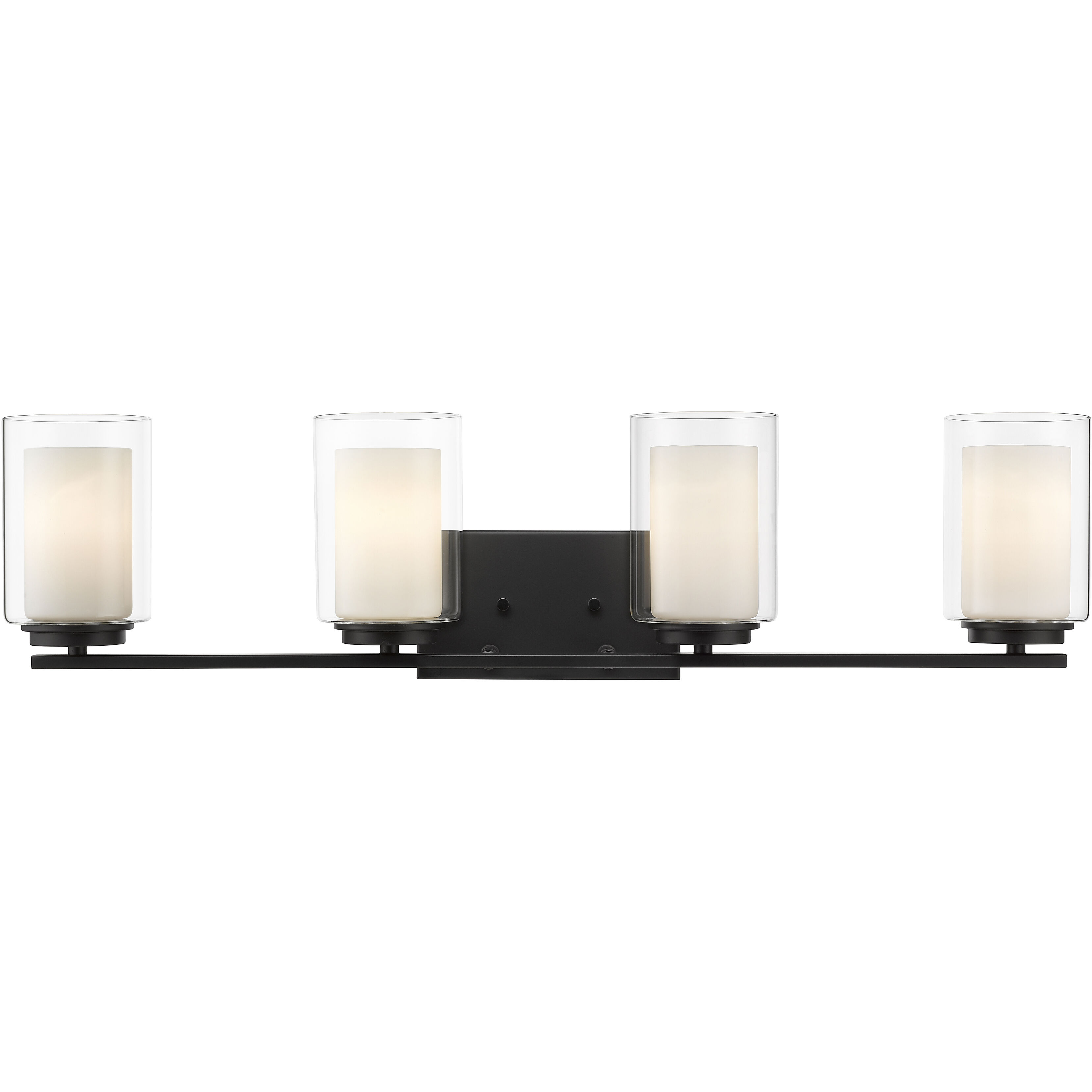 Willow 4 Light 31.5 inch Matte Black Vanity Wall Light