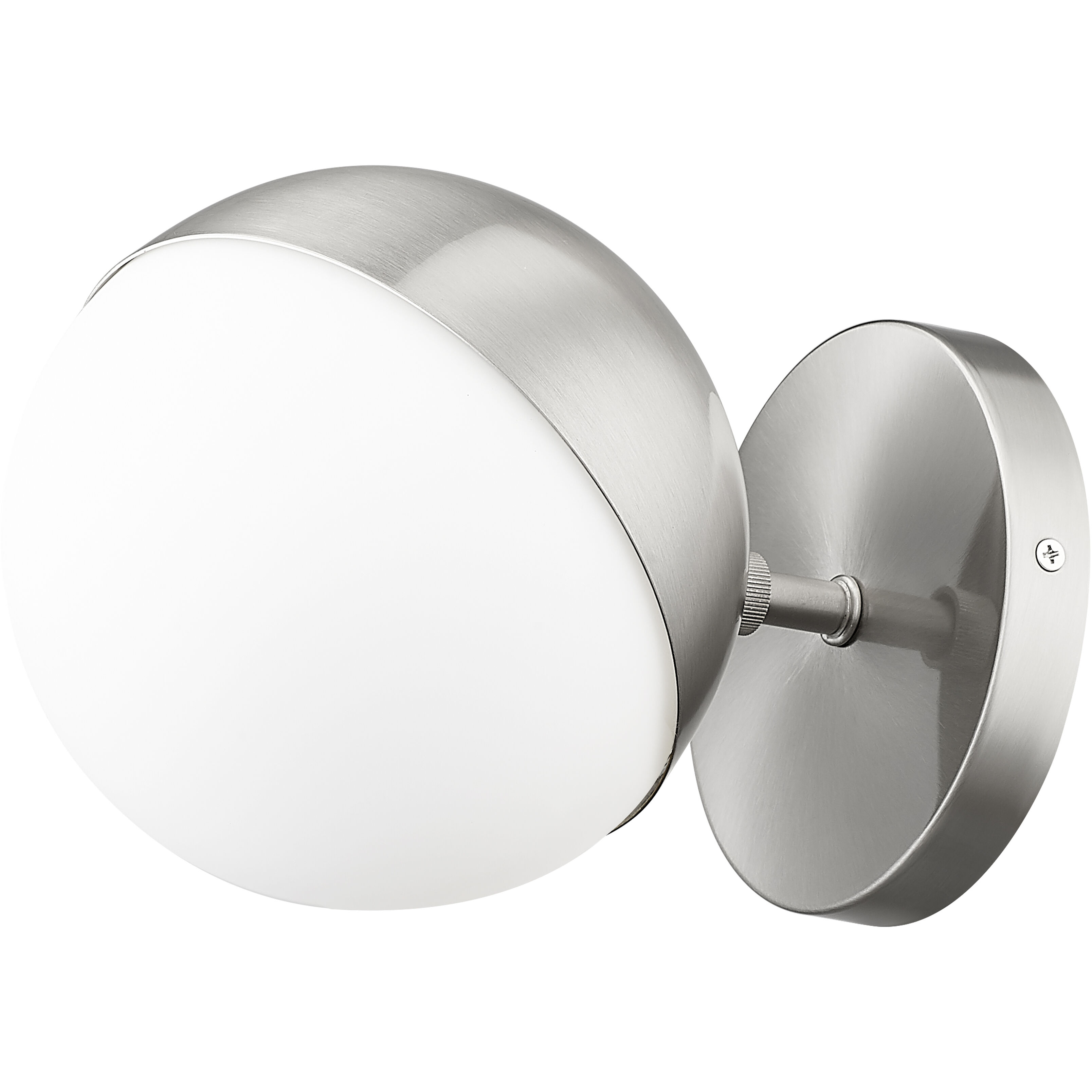 Realm Sphere Wall Sconce Wall Light in Brushed Nickel