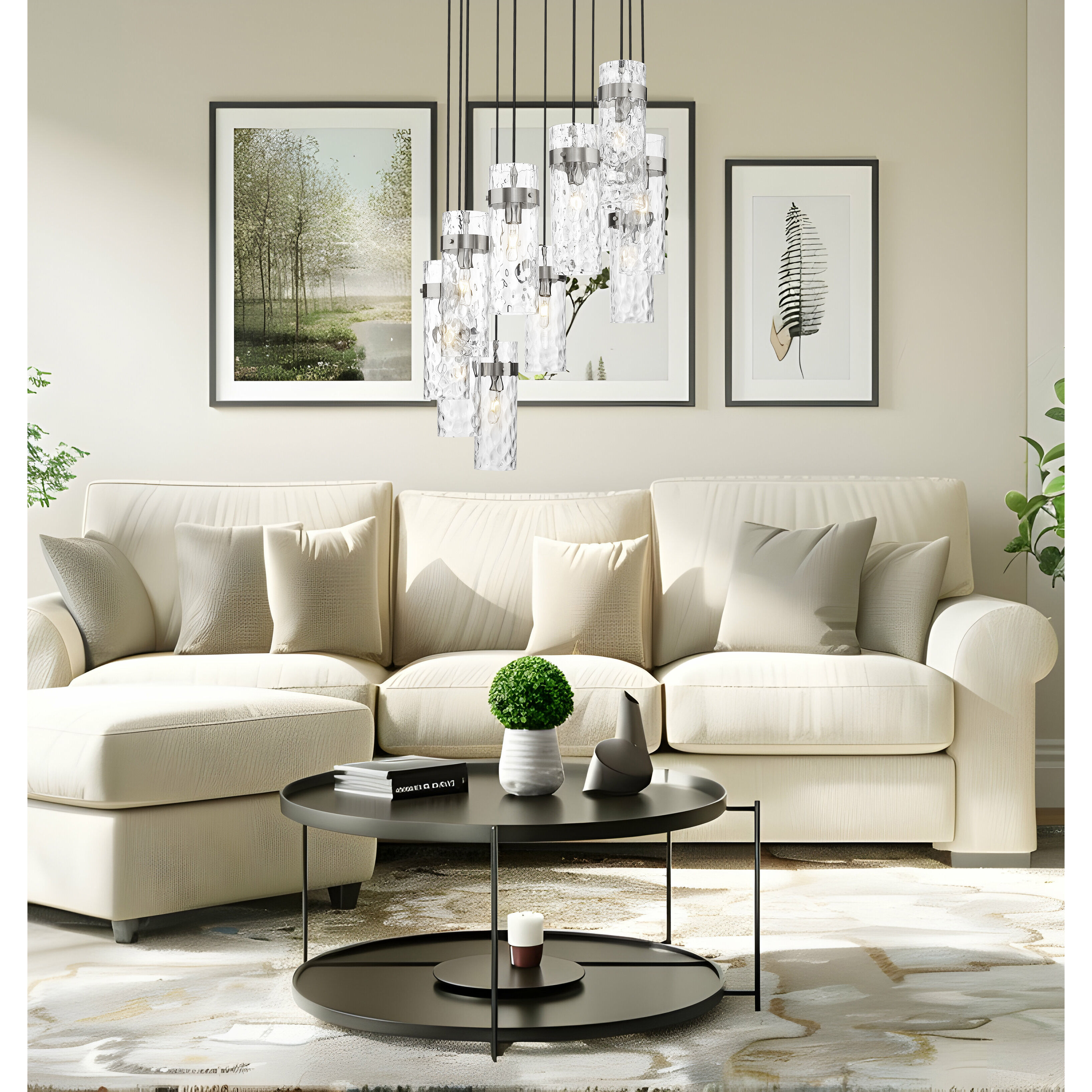 Fontaine 11 Light 26.25 inch Brushed Nickel Chandelier Ceiling Light